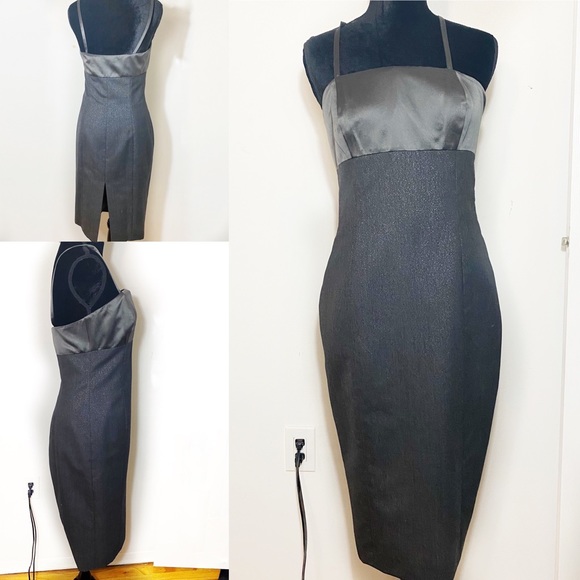 LES COPAINS COUTURE METALLIC MIDI PENCIL DRESS 42 - Picture 8 of 13
